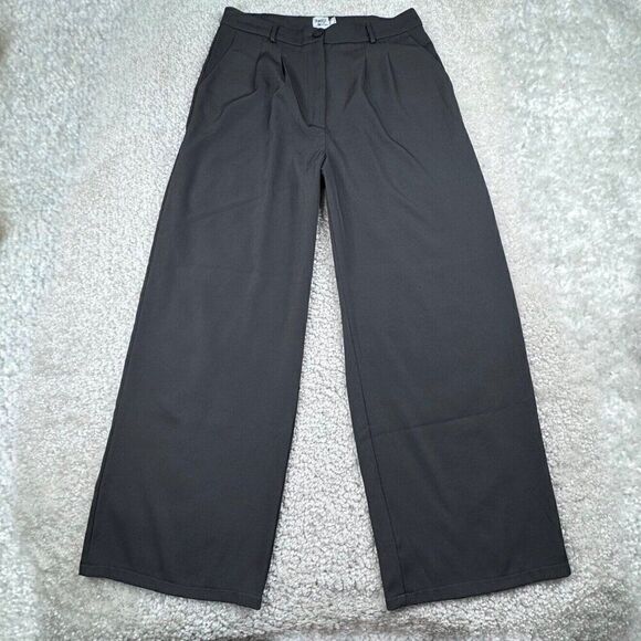 Princess Polly Archer Pants 30" Wide Leg Trouser Slate Gray - Picture 3 of 14